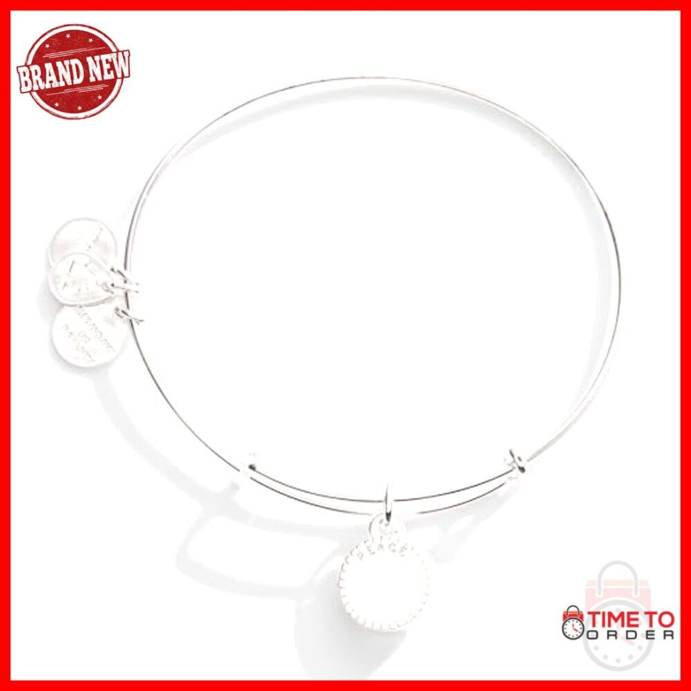 Expandable Bangle Bracelet Crystal Charm Adjustable Fit Elegant Minimal Jewelry - Picture 2 of 7